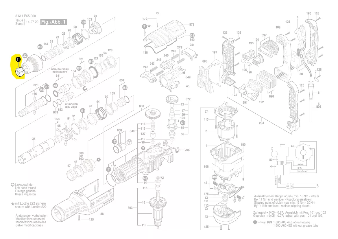 Capuchon porte-outil réf. 1 610 508 038